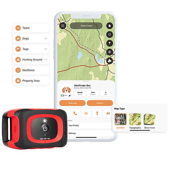 GPS tracking of your hunting dog
